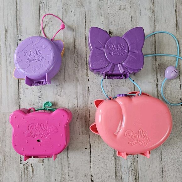 Lot Of Polly Pocket Compacts Accessories Alien Figurine Cat Strawberry Girlhood - Picture 3 of 10